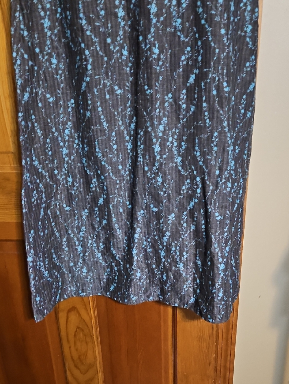 Patagonia Brown Floral-Print Midi Dress with Blue Accents - Picture 6 of 9